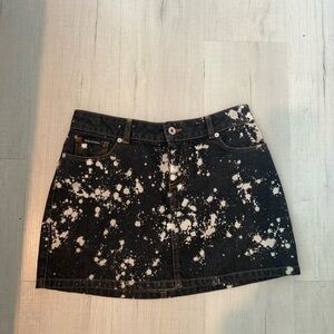 Dolce & Gabbana Black and White Denim Skirt